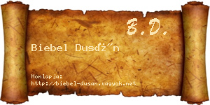 Biebel Dusán névjegykártya